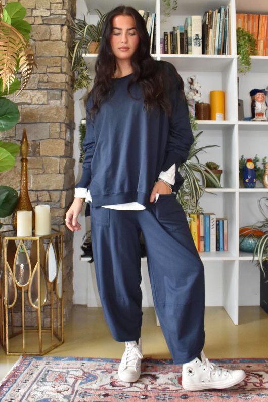 Lagen Shelby Barrel Pant Navy 